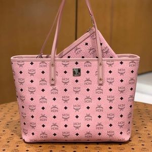 mcm pink tote